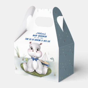 Hippo Blue Baby Dusche Geschenkschachtel