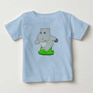 Hippo Bowling Bowling Ball Baby T-shirt