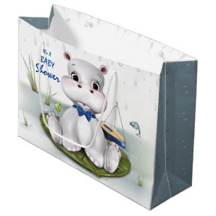 Hippo Boy Baby Dusche Große Geschenktüte
