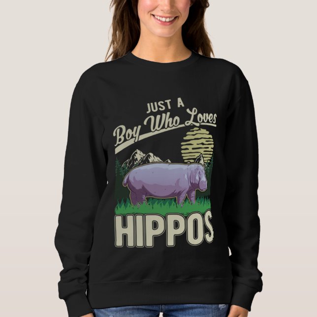 Hippo Boy Hippopotamus Hippo  1 Sweatshirt (Vorderseite)