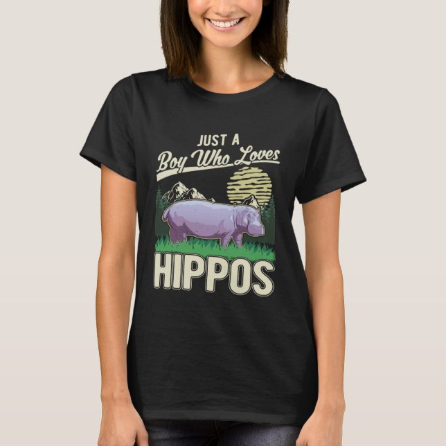 Hippo Boy Hippopotamus Hippo  1 T-Shirt (Vorderseite)