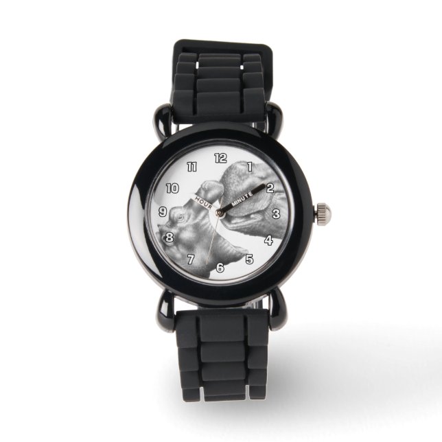 Hippo & Calf Watch Armbanduhr (Vorderseite)