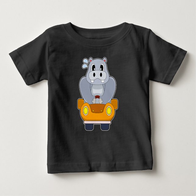 Hippo Car Baby T-shirt (Vorderseite)