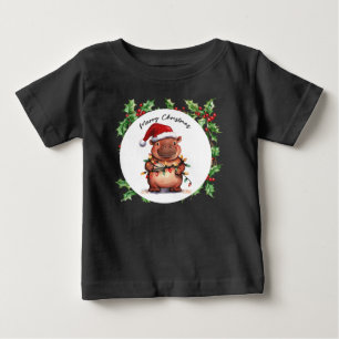 Hippo Christmas Themed für Tierliebhaber Baby T-shirt