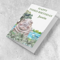 Hippo Cutie Geburtstag Safari Nilpferd