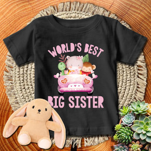 Hippo, Dino, Affe   Die beste große Schwester der  Baby T-shirt
