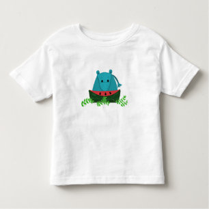 Hippo Eating Watermelon Kleinkind T-shirt