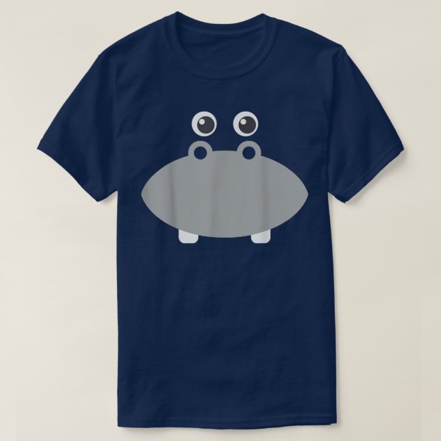 Hippo Face Kostüm Halloween, so tun, als wäre ich  T-Shirt (Design vorne)