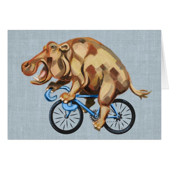 Hippo Fahrradfahren (Vorderseite (Horizontal))