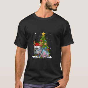 Hippo Fiona Christmas Tree Hippopotamus  T-Shirt