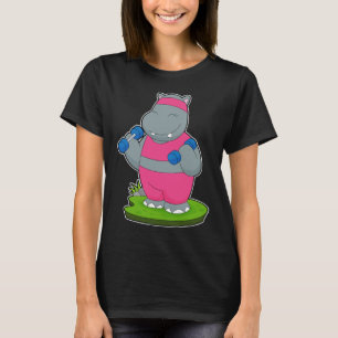 Hippo Fitness Dumbells T-Shirt
