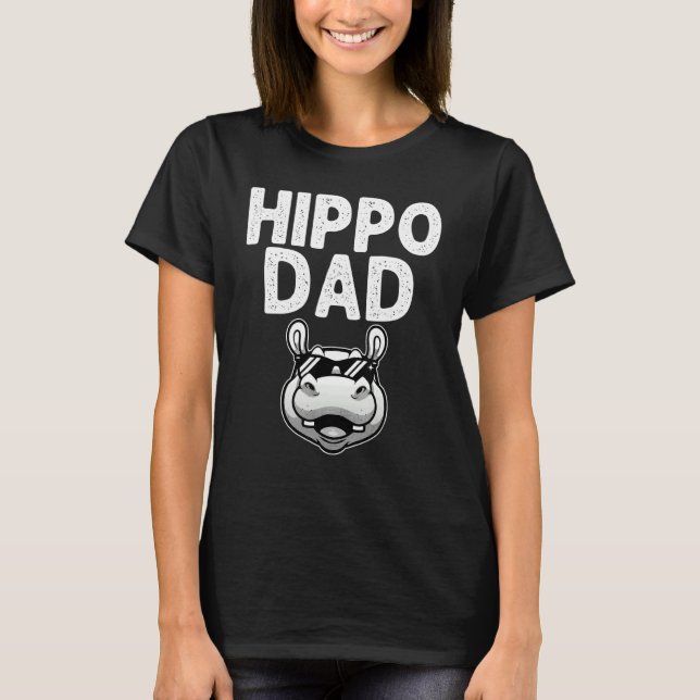 Hippo For Dad Men Grandpa Hippopotamus T-Shirt (Vorderseite)