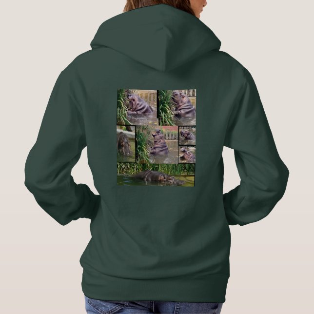 Hippo-FotoCollage, Hoodie (Rückseite)