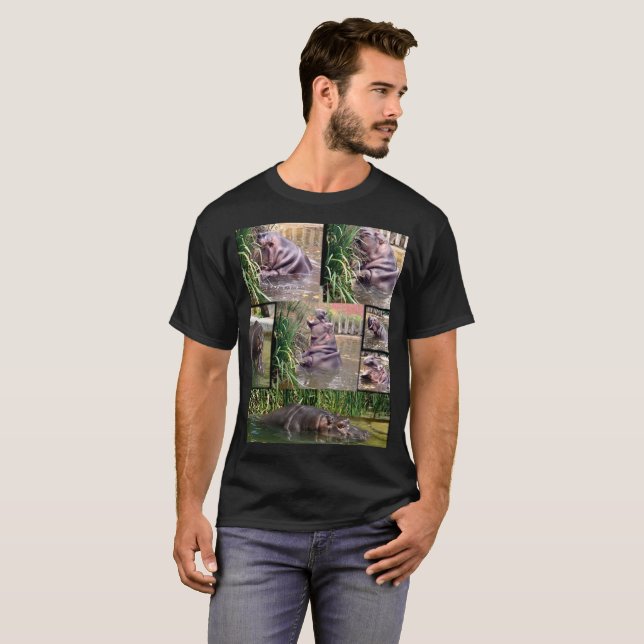 Hippo-FotoCollage, T-Shirt (Vorne ganz)