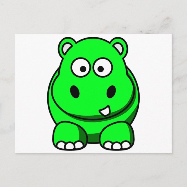 Hippo Green Postkarte (Vorderseite)