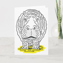 Hippo Greeting card Dankeskarte