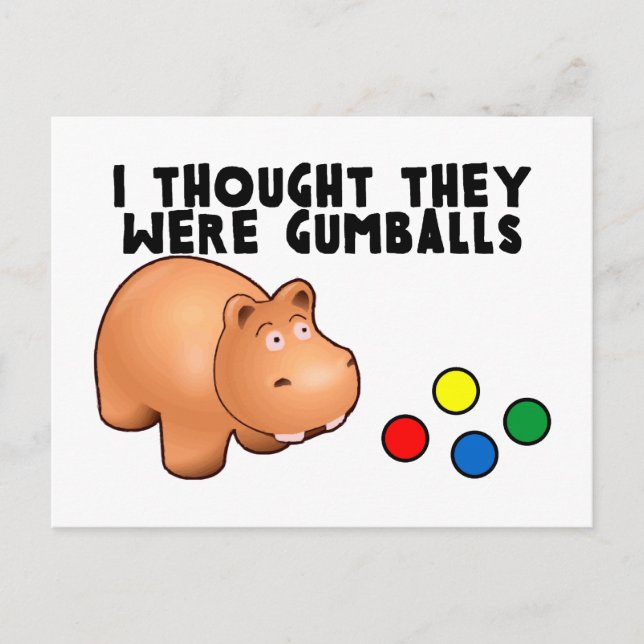 Hippo Gumballs Postkarte (Vorderseite)