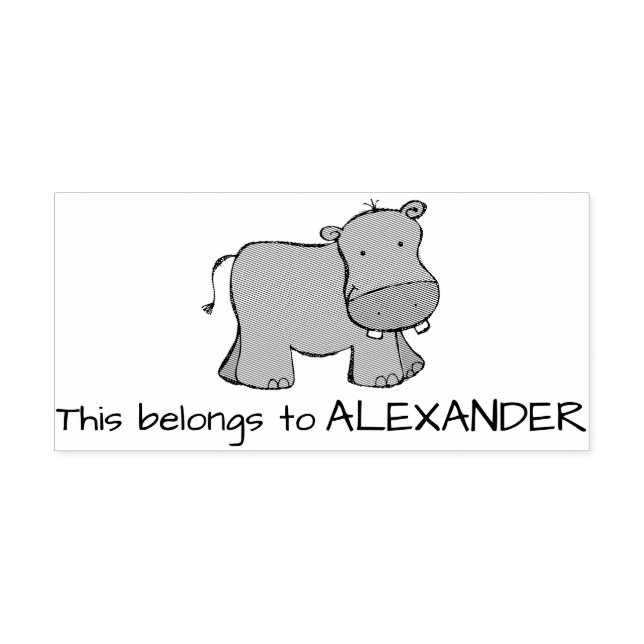 Hippo Gummistempel (Prägung)