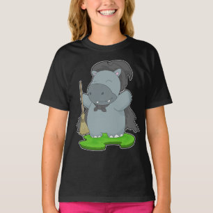 Hippo Halloween Hexe T-Shirt