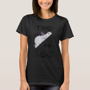 Hippo Halloween Trig oder Treat Mathelehrer T-Shirt