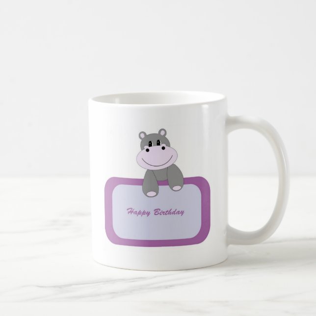 Hippo Happy Birthday Kaffeetasse (Rechts)