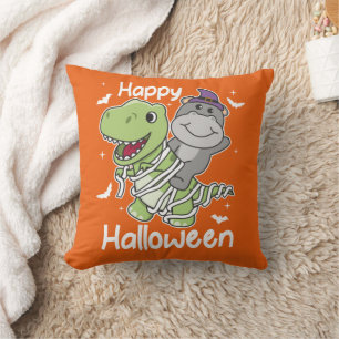 Hippo Happy Halloween T-rex Mummy-Kostüm Kissen