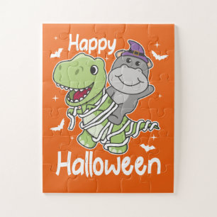Hippo Happy Halloween T-rex Mummy-Kostüm Puzzle
