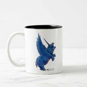 Hippo Hippos Hippopotamus House Blessing Tawerbe Zweifarbige Tasse