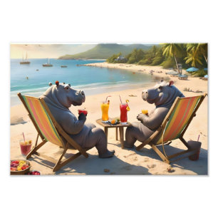 Hippo Hour: Strandcocktails und gute Zeiten, Fotodruck