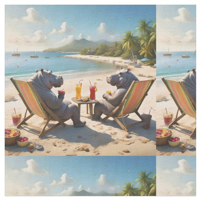 Hippo Hour: Strandcocktails und gute Zeiten, Stoff (Nahaufnahme)