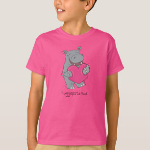 Hippo Hugs Niedlich Kids Hippopotamus T-Shirt