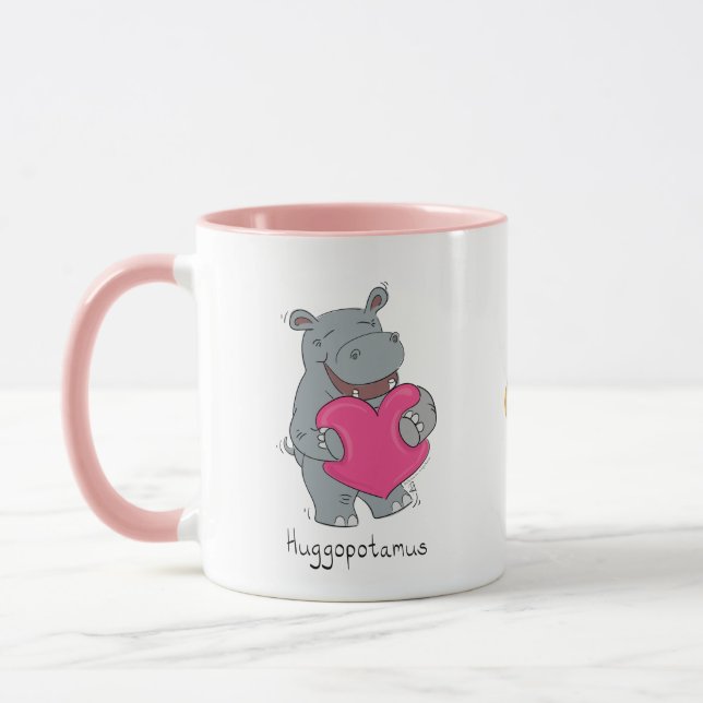 Hippo Hugs Valentine's Day Coffee or Tea Tasse (Links)