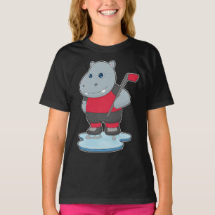 Hippo Ice Hockey Eishockeystick T-Shirt