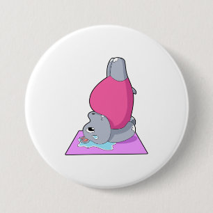 Hippo in der Yoga-Fitness Button
