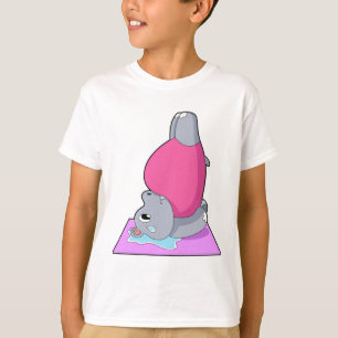 Hippo in der Yoga-Fitness T-Shirt