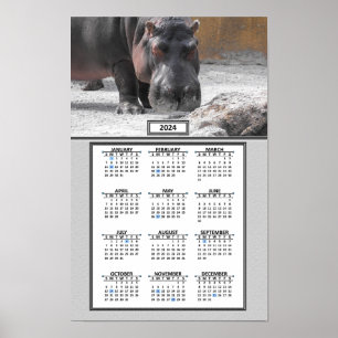 Hippo-Kalender Poster