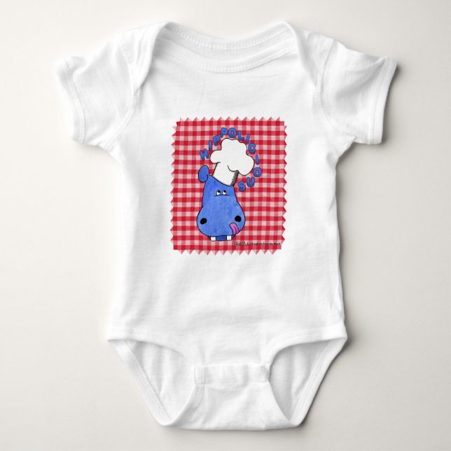 Hippo Koch Hippolicious Baby Strampler (Vorderseite)