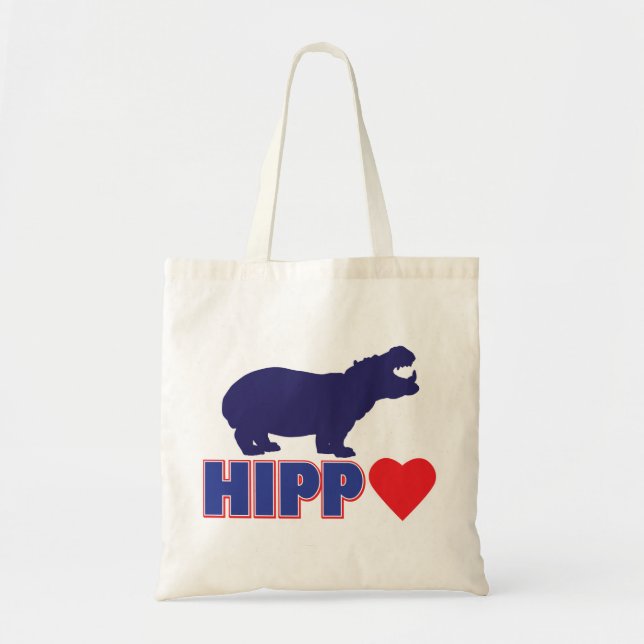 HIPPO-LIEBE-Herz Tragetasche (Vorne)