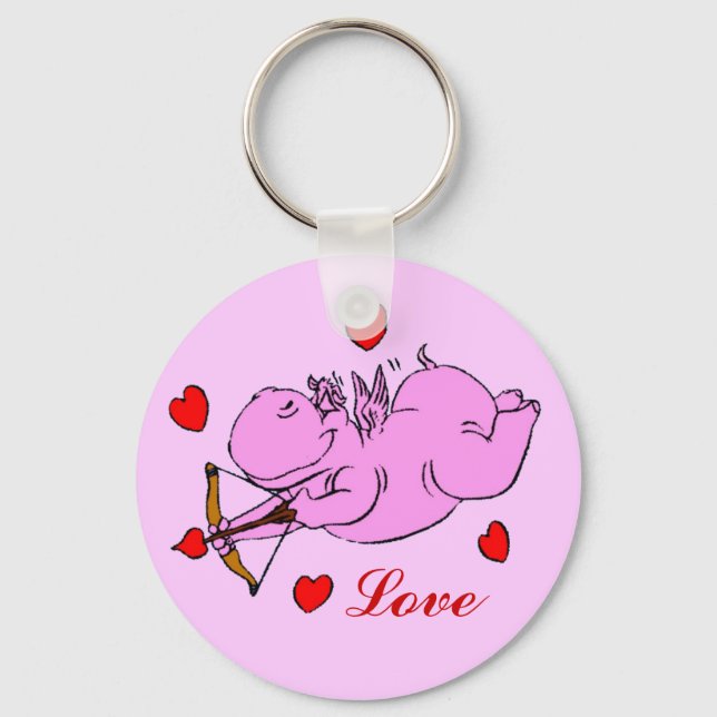 Hippo Liebe Schlüsselanhänger (Vorderseite)