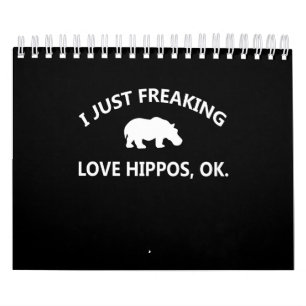 Hippo Lover Geschenk  I Just Freaking Liebe Hippo  Kalender
