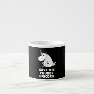Hippo Lover Gift Chubby Unicorn Hippo Niedliches Espressotasse