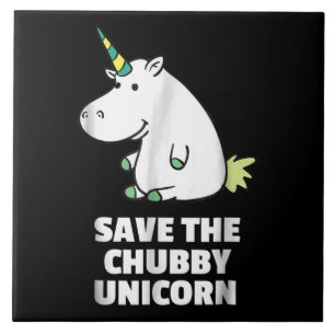 Hippo Lover Gift Chubby Unicorn Hippo Niedliches Fliese