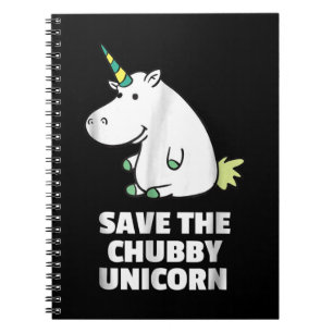 Hippo Lover Gift Chubby Unicorn Hippo Niedliches Notizblock