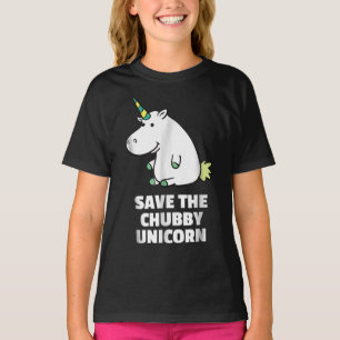 Hippo Lover Gift  Chubby Unicorn Hippo  Niedliches T-Shirt