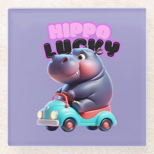 Hippo Lucky Untersetzer (Vorderseite)