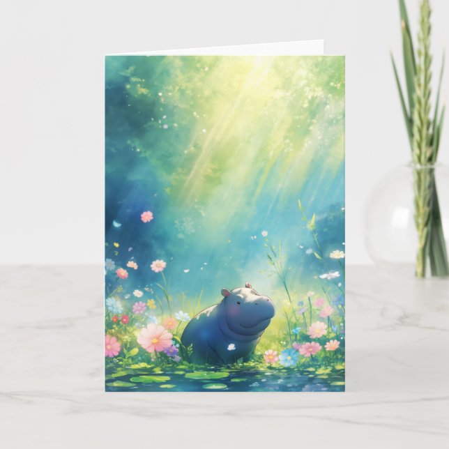 Hippo Magical Pond Meadow Karte (Vorderseite)