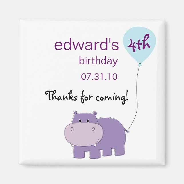 Hippo Magnet-Gastgeschenke Magnet (Vorne)