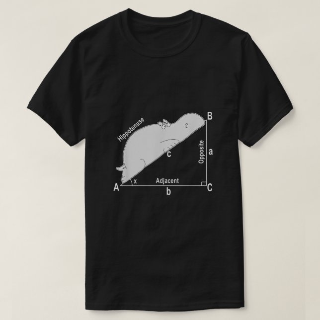 Hippo Math Analytical Funny Sarcasm Spaß Lehrer T-Shirt (Design vorne)