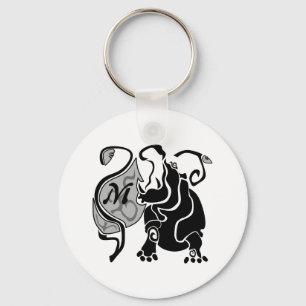 Hippo Monogramm Schlüsselanhänger