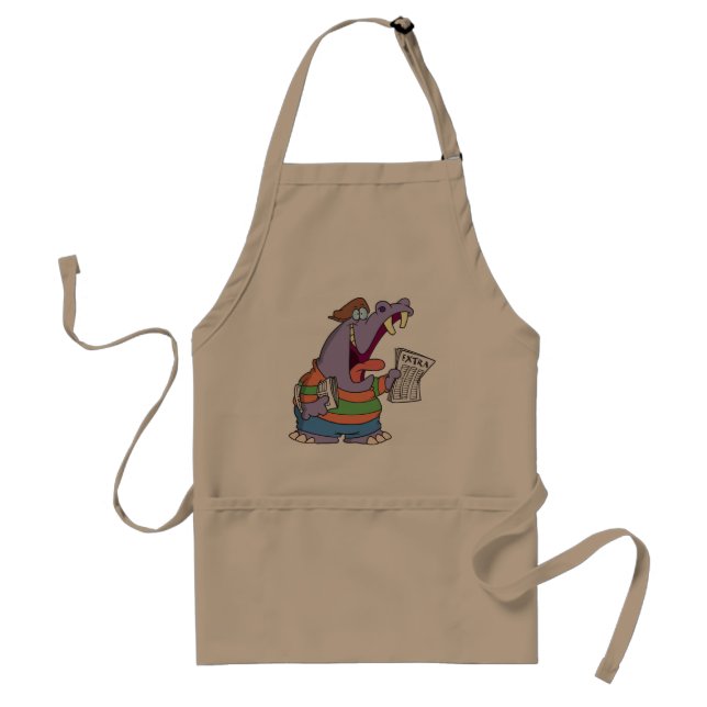Hippo Newspaper Boy Apron Schürze (Vorne)